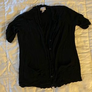 Loft short sleeve black cardigan